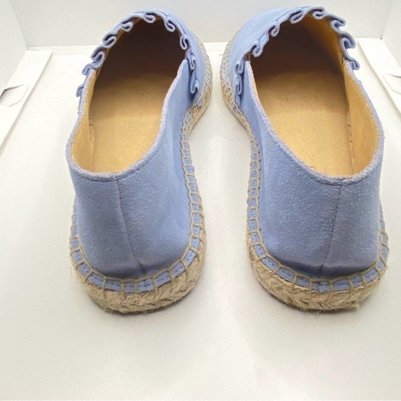 Talbots Light Blue Izzy Suede Leather Espadrille Slip On Flats 6.5 - Picture 4 of 9